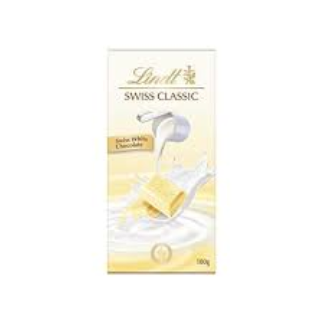 LINDT SWISS CLASSIC WHITE CHOCOLATE 100G